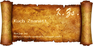 Kuch Zsanett névjegykártya